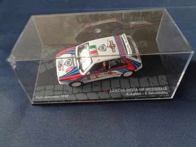 MODELLINO SCALA 1/43 LANCIA DELTA HF INTEGRALE RALLY SANREMO 1992 AGHINI - Immagine 1 di 2