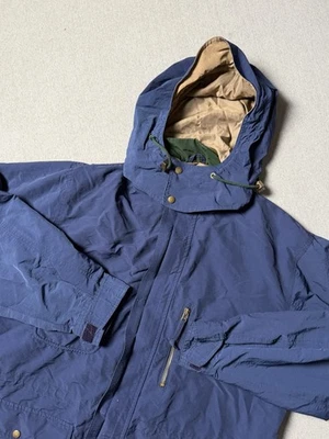 Chaqueta Eddie Bauer Para Hombre XL Azul Cremallera Completa Bolsillos Exterior Capucha Extraíble Foto 1 de 4