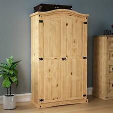 Corona Wardrobe 2 Door Solid Wood Pine Mexican Bedroom Storage Furniture
