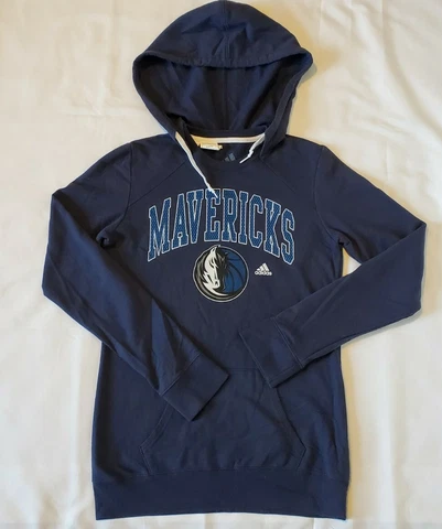 Adidas Dallas Mavericks Navy Blue Hoodie Size Small Sweater Cover