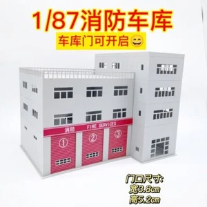 1/50-150 Outland Building Model Railroad Fire Station Garage Scene Display Model - Picture 1 of 23