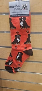 Happy Tails Bernese Mt. Dog Socks Pet Lovers One Size Fit Most - Picture 1 of 3