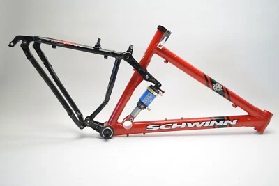 SCHWINN ROCKET 88 26" WHEEL BICYCLE 17" REAR SUSPENSION FRAMESET SID DUAL AIR - Image 1 of 4