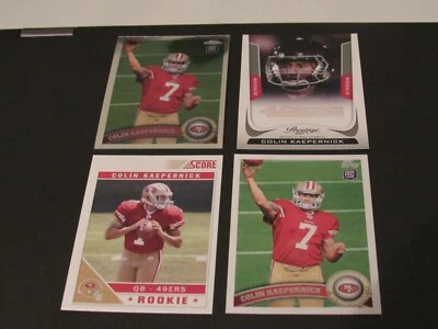 2011 Topps Chrome & Topps & Prestige & Score Colin Kaepernick Rookie Card Lot RC - Image 1 of 2