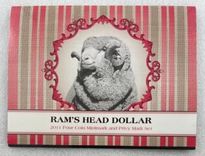2011 RAM'S HEAD DOLLAR 4 Coin Mintmark & Privy Mark RAM Set - Imagen 1 de 5
