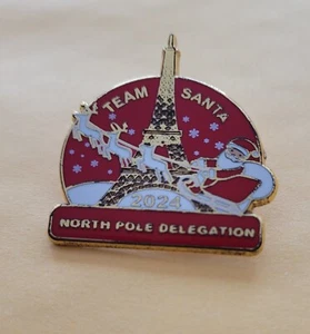 PARIS 2024 OLYMPIC TEAM SANTA NORTH POLE DELEGATION RARE PIN - Picture 1 of 2