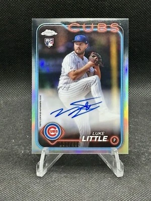 2024 Topps Chrome Luke Little RC Chicago Cubs Refractor Auto 132/499 - Image 1 of 3