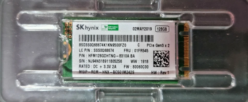 SSS0Q68674 01FR545 GENUINE LENOVO SSD 128GB IDEAPAD L340-15IWL 81LG - Image 1 of 4