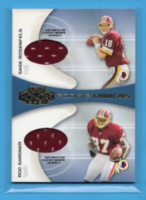 2001 Playoff Honors Rob Gardner / Sage Rosenfels Rookie Tandems Jersey RT-5 - Image 1 of 2