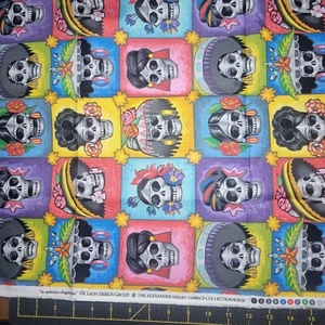 1 yd BRIGHT Alexander Henry LA SENORAS Cotton Fabric DeLeon Design Group - Picture 1 of 2