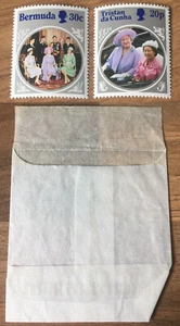 2x Life+Times Queen Mother Elizabeth Stamps Bermuda Tristan Cunha Royal Family - Picture 1 of 7