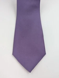 Neiman Marcus All Solid Purple 100% Silk Handmade Tie 61x3.25” Long, New - Picture 1 of 5