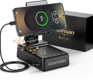 JTEMAN Prezenty dla mężczyzn kobiet, regulowany stojak na telefon komórkowy z głośnikiem Bluetooth an - Zdjęcie 1 z 8