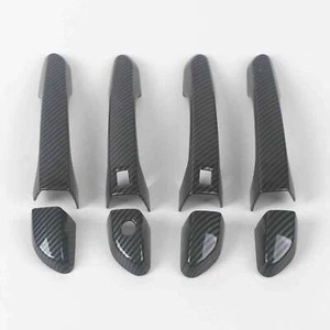 Carbon Fiber Smartkey Door Handle Lid Cover Trim For 2016-2020 Hyundai Tucson - Picture 1 of 1