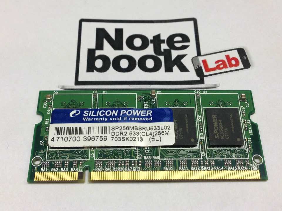 Ram Sodimm SILICON POWER 256M 256MB 256 M MB PC2-4200S DDR2-533DDR 2 533 DDR2 - Immagine 1 di 1