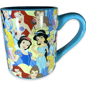 Taza de café de té de princesas Disney azul claro Ariel jazmín blanca nieve Belle 2018 - Imagen 1 de 8