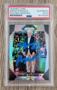 Gregg Popovich Signed 2017-18 Prizm Hyper Basketball Card #300 NBA HOF Auto PSA - Picture 1 of 1