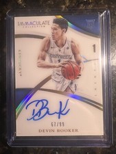 Devin Booker 2015 Panini Immaculate Collection Rookie Auto 67/99 On-Card