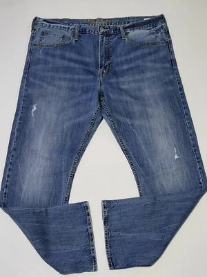 Pantalones de mezclilla rectos relajados American Eagle lavado oscuro talla 38x32 para hombre Foto 1 de 4