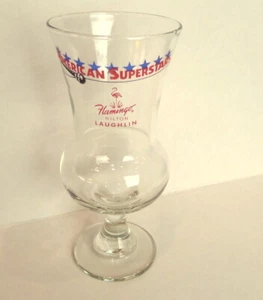 Flamingo Hilton Laughlin Nevada DEFUNCT American Superstars Hurricane Glass VTG - Picture 1 of 5