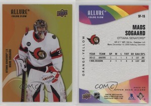 2022-23 Upper Deck Allure Color Flow Orange Yellow Mads Sogaard #SF-15 Rookie RC