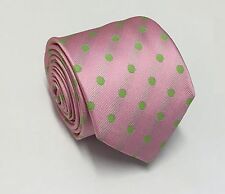 Horse Racing Tie - Pink and Green Polkadot