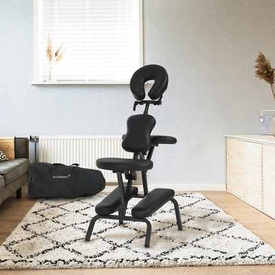 Silla de Masaje Portátil Silla de Tatuaje Plegable Altura Ajustable 2 Pulgadas de Grosor Foto 1 de 4