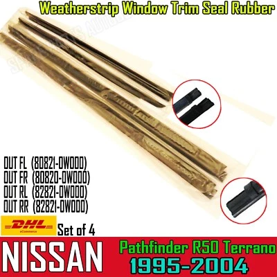 适用于日产 R50 Pathfinder 1995 - 04 Out Weatherstrip 窗户装饰密封橡胶 全新 — 第 1/2 张图片