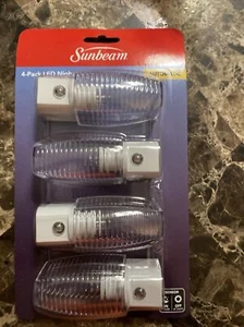 4 Pack Of White Automatic LED Night Light -Sensor - Standard USA PLUG IN -NEW - Picture 1 of 4