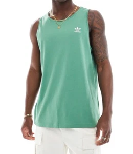 Adidas Trefoil Essential Mens Embroidered Preloved Green Tank Top NWT Size XS - Picture 1 of 4
