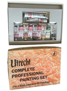 Lot of 11 Oil Paint Tubes Utrecht Grumbacher Various Colors Full Rare Box USA - Picture 1 of 10