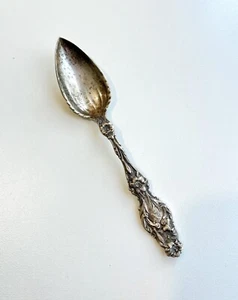 Whiting Lily Sterling Silver Grapefruit Spoon - Monogrammed Letter N and 1908 - Picture 1 of 8