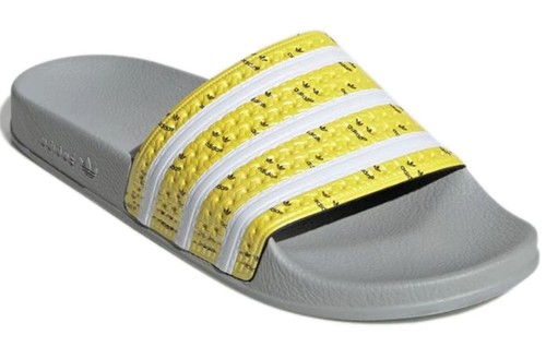 NUOVE DIAPOSITIVE A TRIFOGLIO ADILETTE UOMO ADIDAS ORIGINALS ~ TAGLIA 11 #GY1336 GIALLO