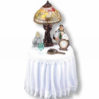 Night Table Filled 1.703/0 Bedside Reutter Porcelain Lamp DOLLHOUSE Miniature - Image 1 of 4