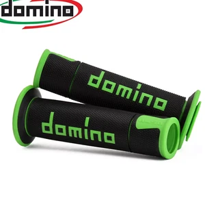 MANOPOLE DOMINO A450 MOTO SCOOTER STRADALI Nero Verde ON ROAD RACING Forate - Imagen 1 de 4