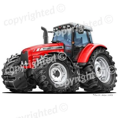 WICKED ARTZ To Fit Massey Ferguson Tractor - Vinilo arte pared pegatina - rojo
