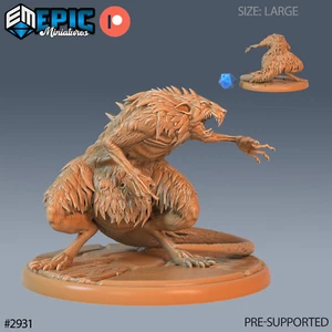 Rata gigante de resina 6K 32 mm miniaturas épicas (grande) para D&D - Imagen 1 de 1