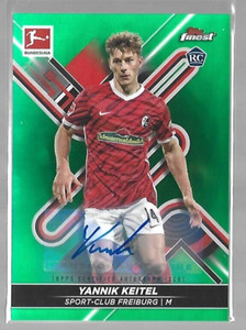 YANNIK KEITEL  2021-22 Topps Finest Bundesliga  GREEN REFRACTOR AUTOGRAPH  10/50