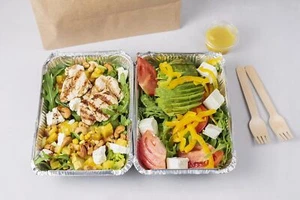 Aluminum Pans with Lids (50-Pack, 8.5"×6") 2.25 LB Capacity Foil Food Containers - Picture 1 of 8