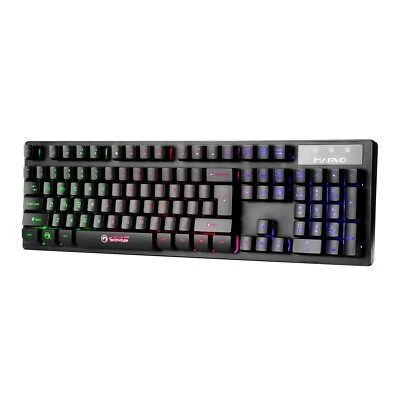 Marvo Scorpion K616A PC Gaming Keyboard 3 Colour LED Backlit USB2 Multi Media - Image 1 of 4