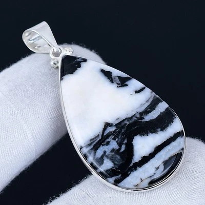 Pingente Buffalo Jasper 925 banhado a prata feito à mão de 2" - Imagem 1 de 3