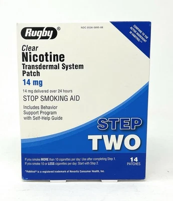 Rugby Clear Nicotine 14mg Transdermal System Patch-STEP 2-EXP 7/27 - Image 1 of 4