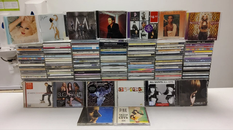212 x 90s & 00s CD JobLot- Maroon 5 Pink Adele Prince Houston Spears Kylie  21 - Image 1 of 4