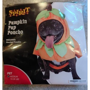 Pumpkin Pup Poncho Halloween Costume for dogs 18-28 pounds  - Picture 1 of 6