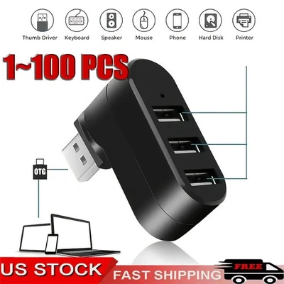 3 Port High Speed USB 3.0 Multi HUB Splitter Expansion Desktop PC Laptop lot - Image 1 of 4