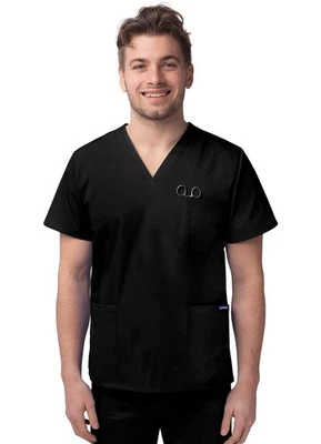 Sivvan Men Woman V-Neck 3 Pocket Scrub Top Stylish Comfortable & Roomy Fit - Image 1 of 4
