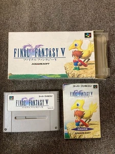 Final Fantasy V SFC SNES Japan Square RPG Video Game Boxed Used Japan - Picture 1 of 4