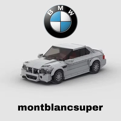 Grey BMW M3 E46 Sports Car 342 Pcs Building Brick Set MOC - FREE DELIVERY UK - Image 1 of 4