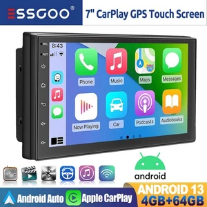 4G+64G Doble 2DIN Android 13 CarPlay 7" Radio Estéreo Coche GPS NAVEGACIÓN Unidad Principal WIFI - Imagen 1 de 13