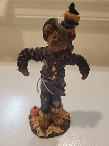 Figurina vintage Boyds Bear Folkstones Edgar Allan Poe Scareaway Strawboss 3E/3572 - Foto 1 di 8